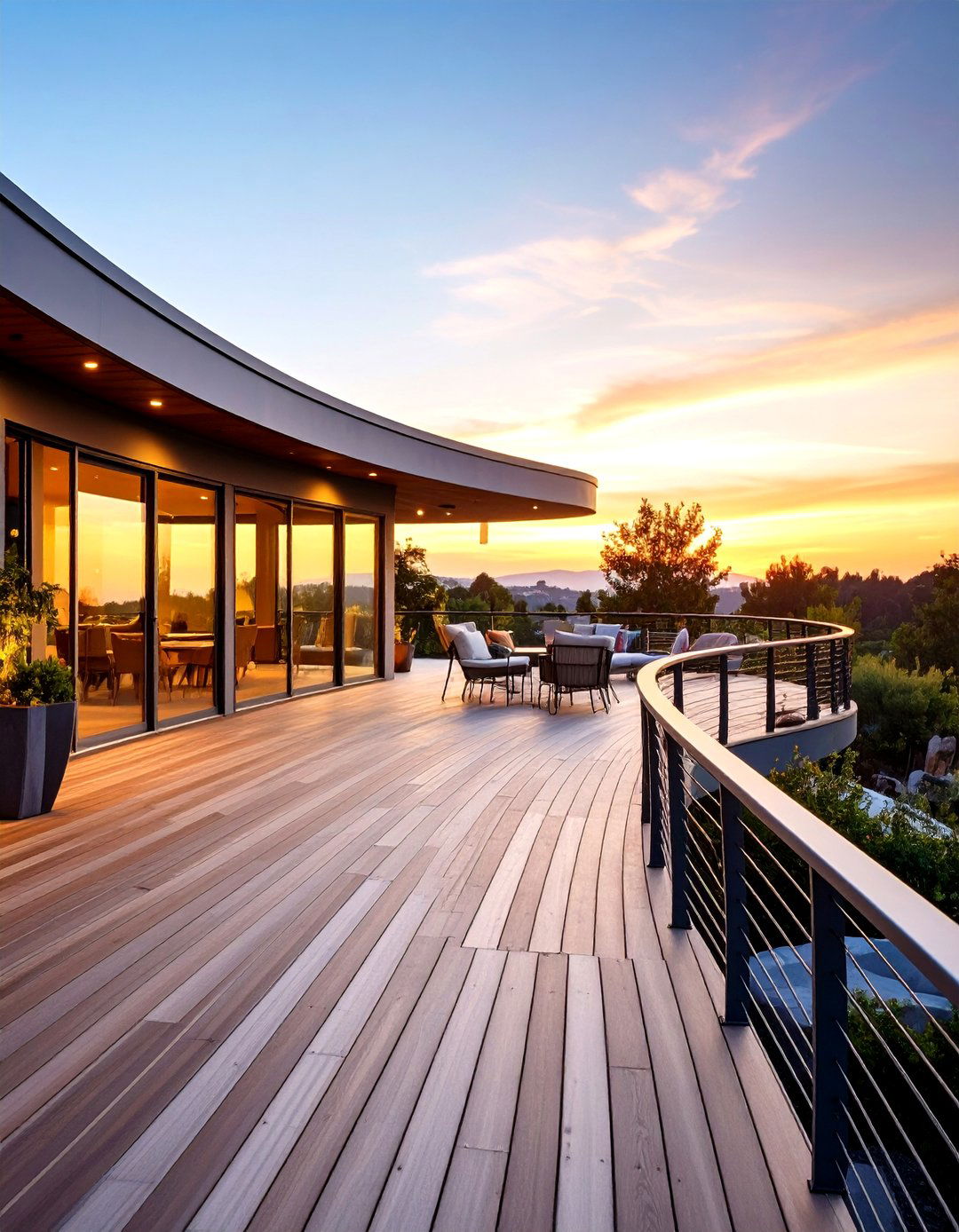 Curved Deck Railing - 20 Deck Railing Ideas