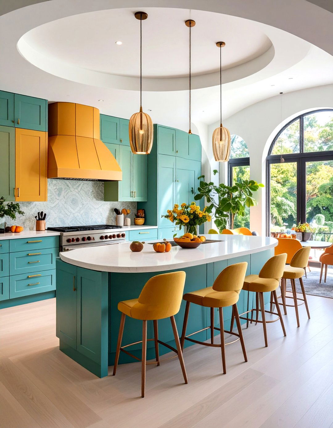 Curved Design Open Kitchen Living Room - 20 Open Kitchen Living Room Ideas