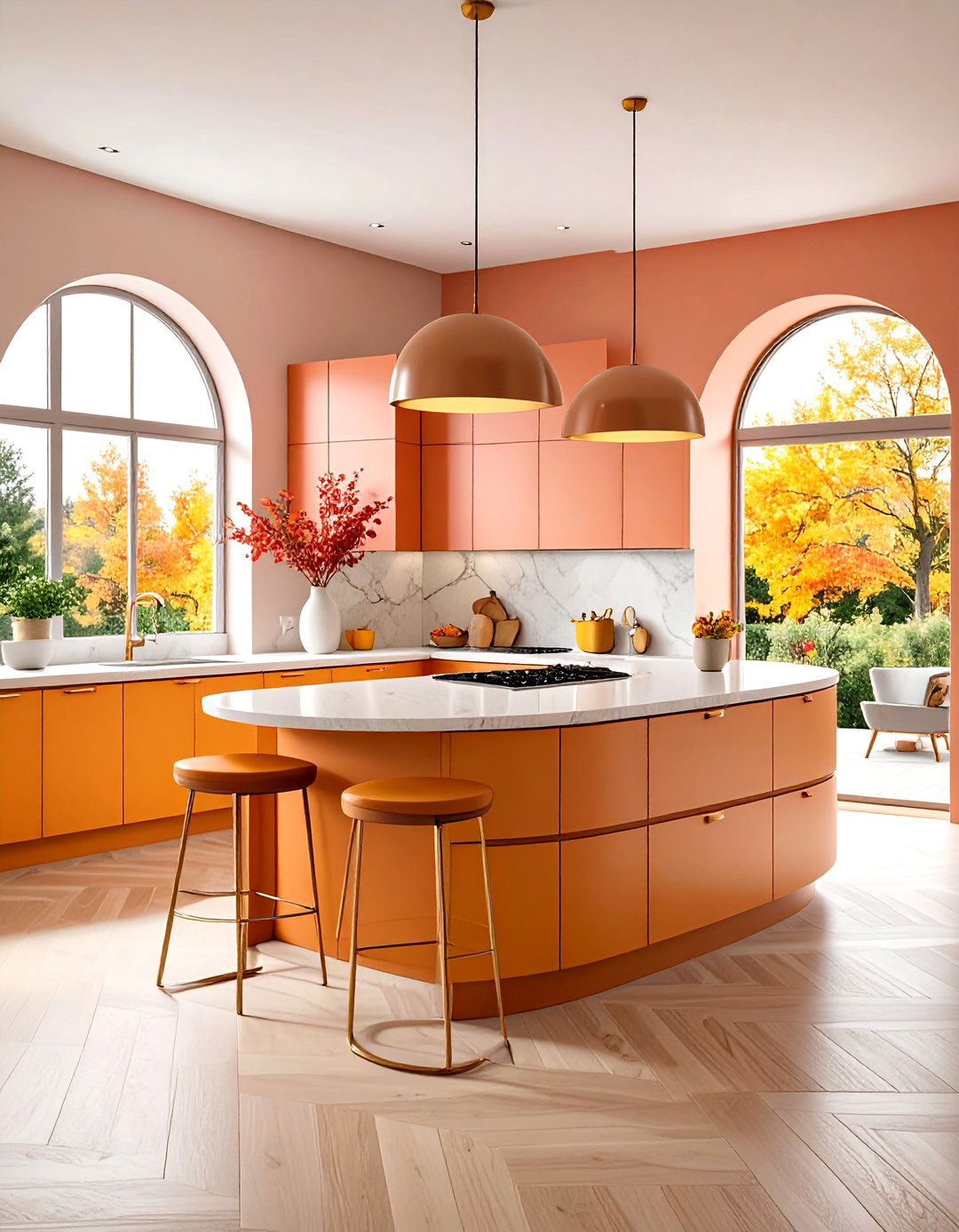 Curved Edge Summer Kitchen Flow - 20 Summer Kitchen Ideas