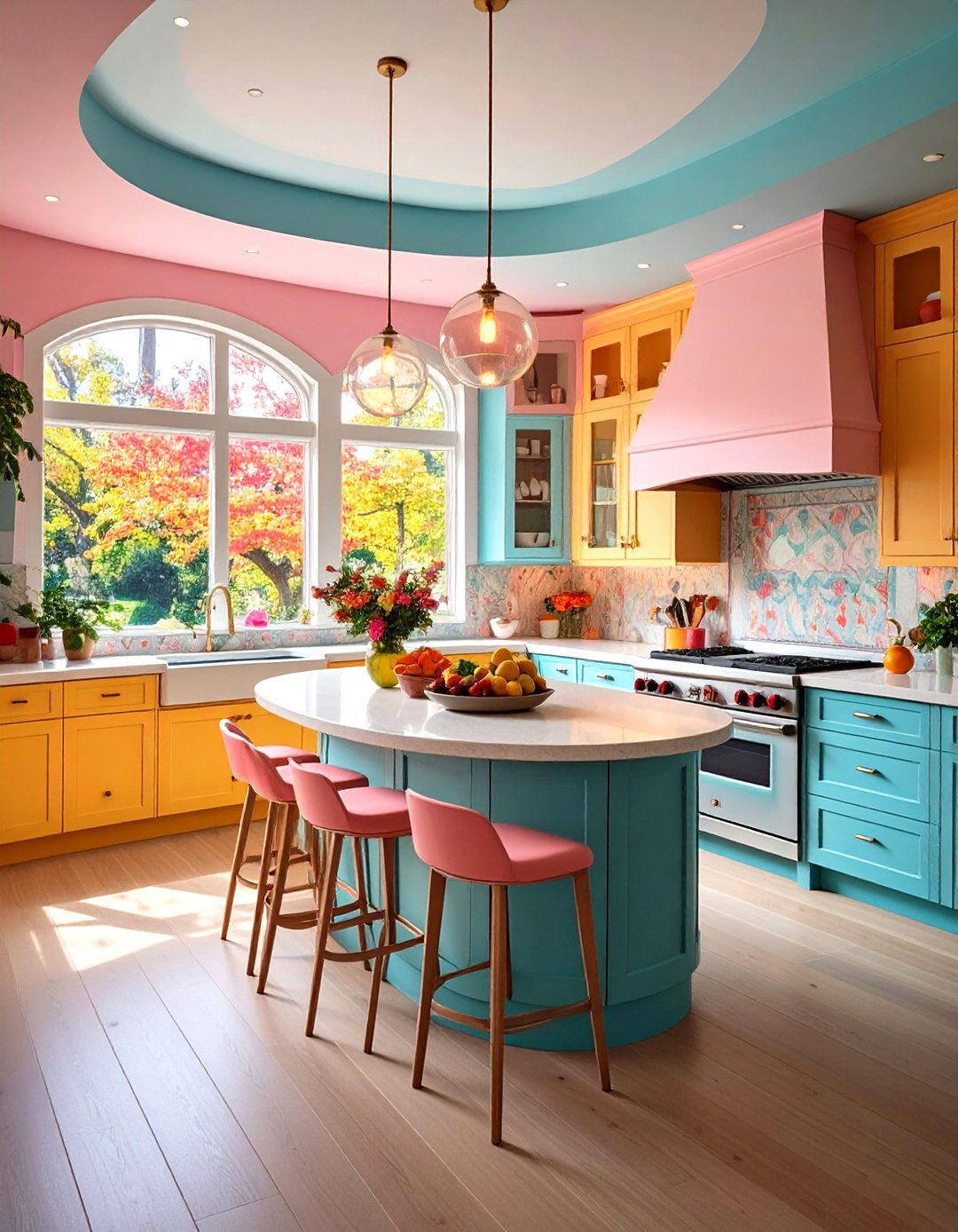 Curved Edge Townhouse Kitchen Countertops - 20 Townhouse Kitchen Ideas