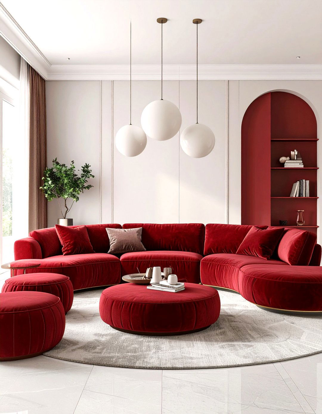 Curved Furniture Maximalist Living Room Design - 20 Maximalist Living Room Design Ideas