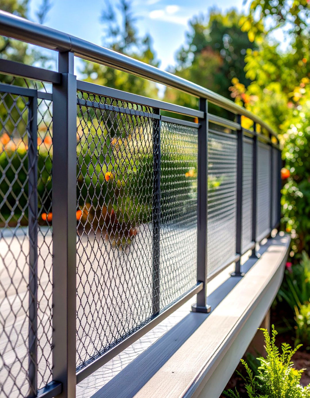 Curved Hog Wire Deck Railing - 20 Hog Wire Deck Railing Ideas