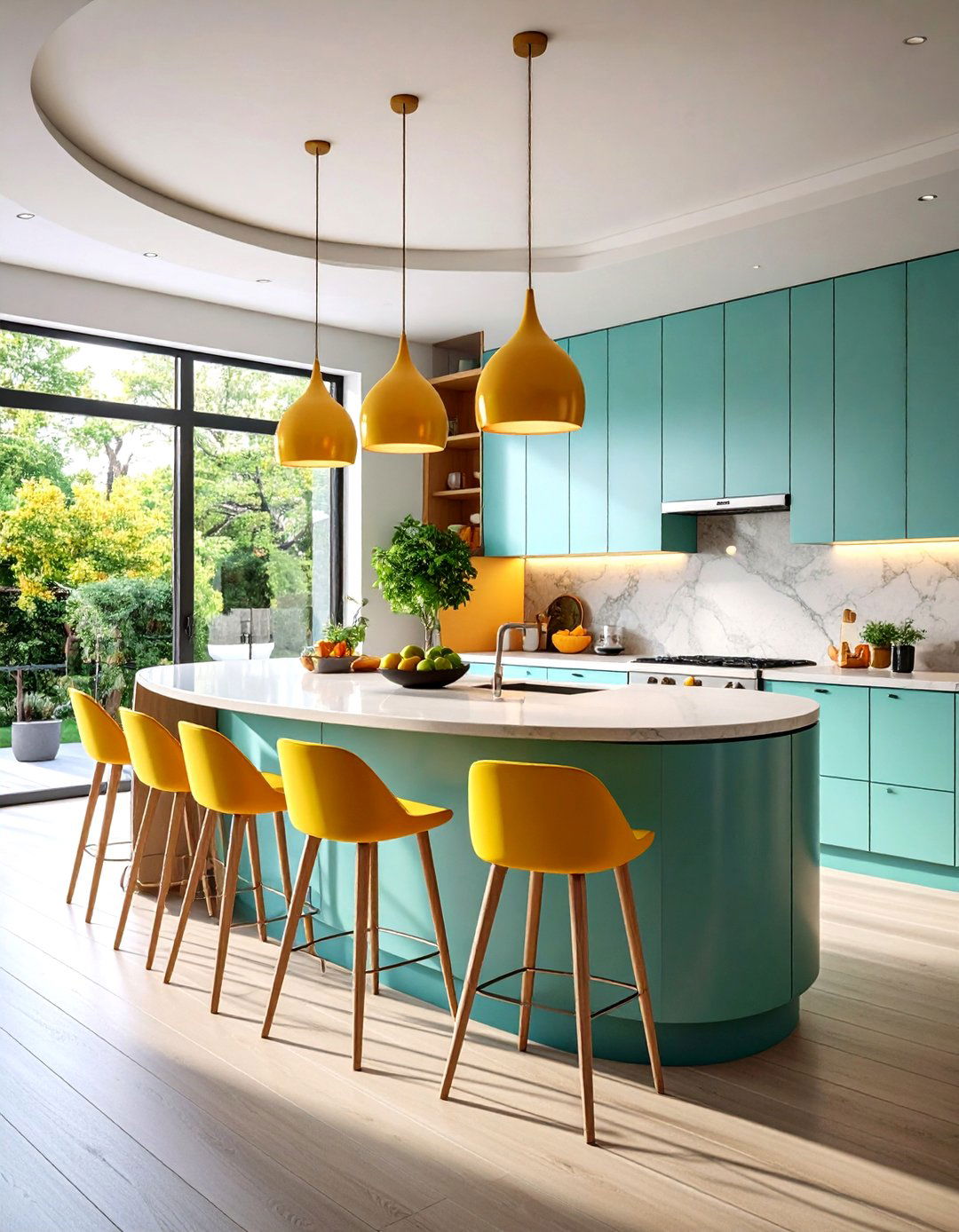 Curved Island Eat in Kitchen Design - 20 Eat in Kitchen Ideas