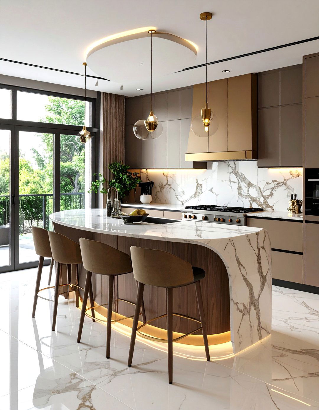 Curved Kitchen Bar Layout - 20 Kitchen Bar Ideas