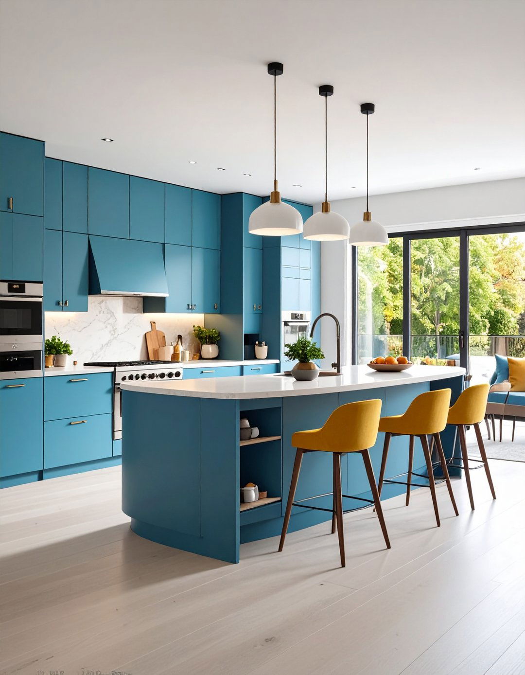 Curved Kitchen Island with Banquette Seating - 20 Kitchen Island Ideas With Seating
