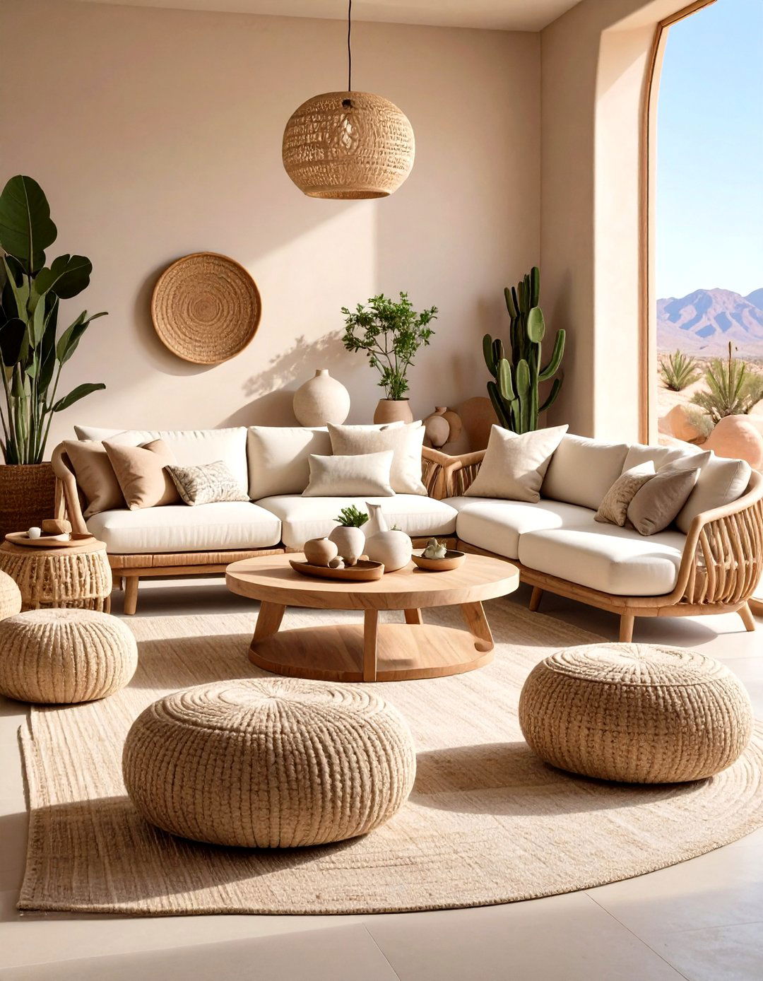 Curved Low Profile Desert Furniture - 20 Desert Themed Room Ideas