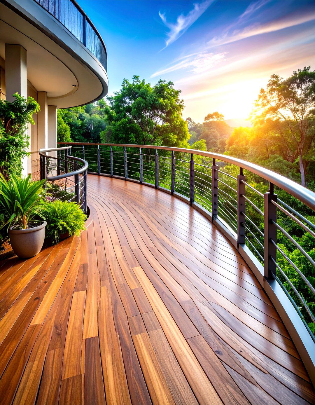 Curved Metal Deck Railing - 20 Metal Deck Railing Ideas
