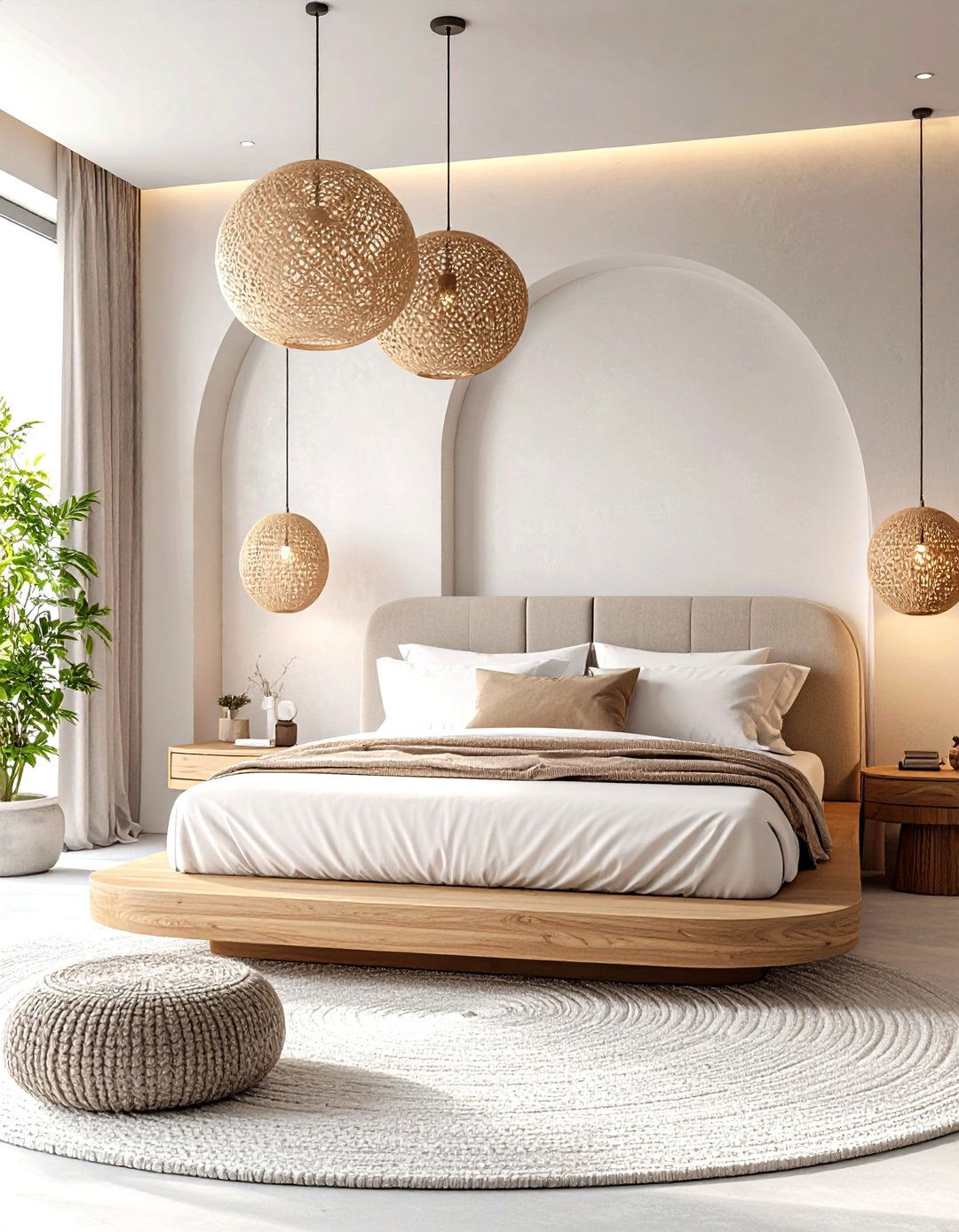 Curved Minimalist Bedroom Softness - 20 Minimalist Bedroom Ideas