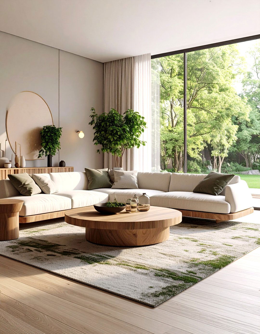 Curved Organic Sofa Table Design - 20 Sofa Table Decor Ideas
