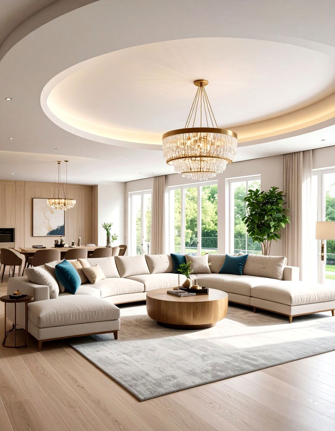 Curved Oval Tray Ceiling - 20 tray ceiling ideas