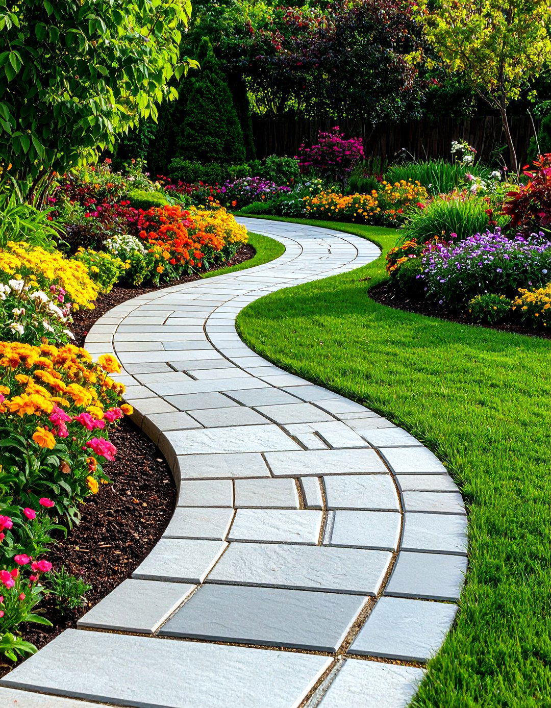 Curved Paver Walkway - 20 Paver Walkway Ideas