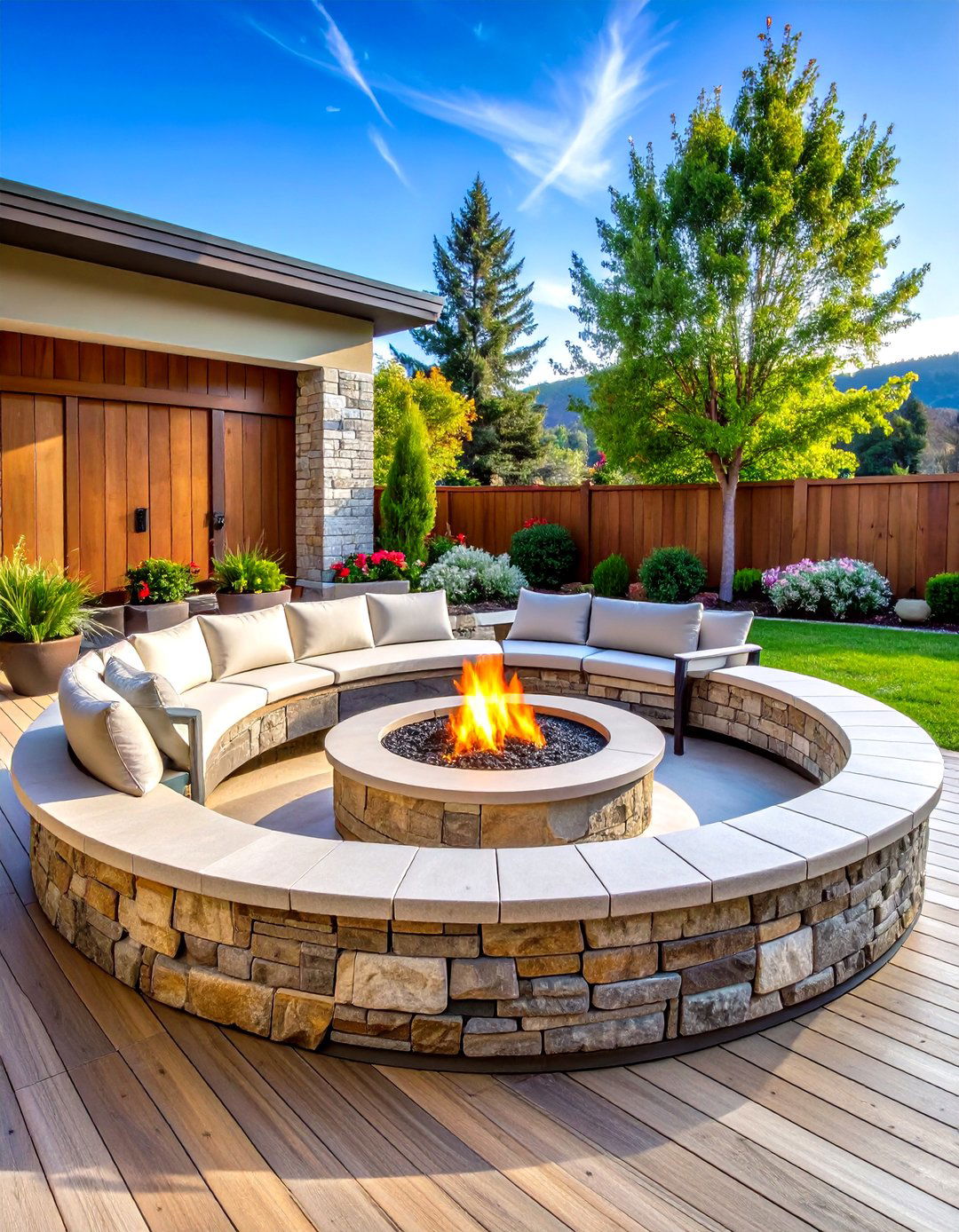 Curved Radius Bench - 20 Built-in Deck Bench Ideas and Designs