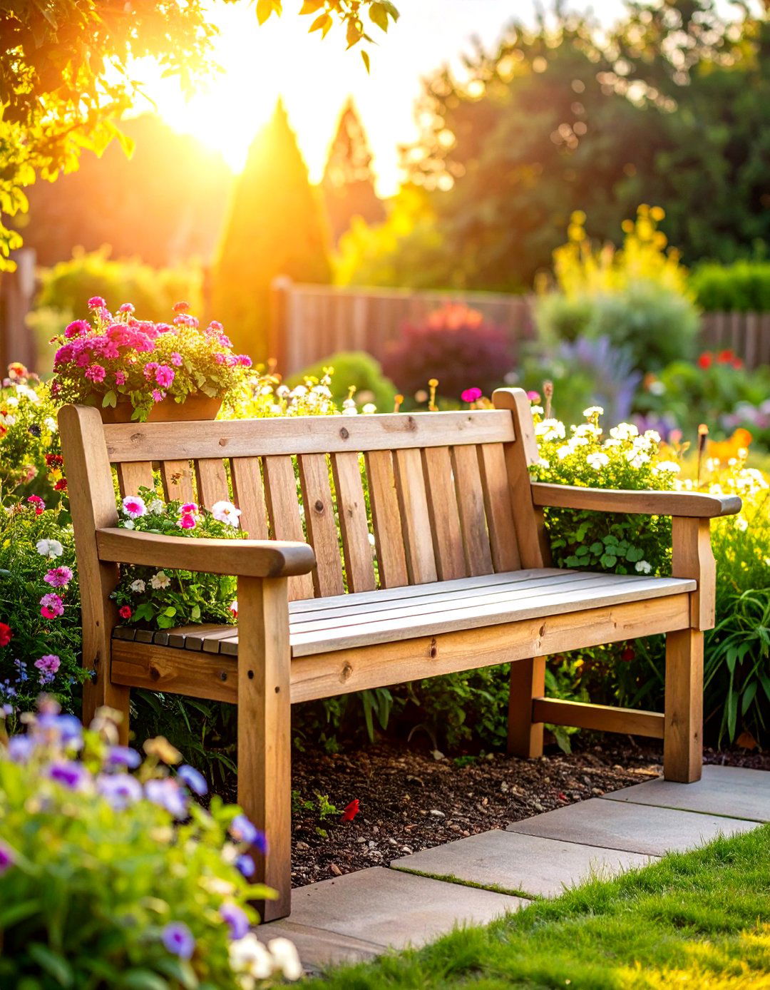 Curved Stone Shade Garden Bench - 20 Garden Bench Ideas