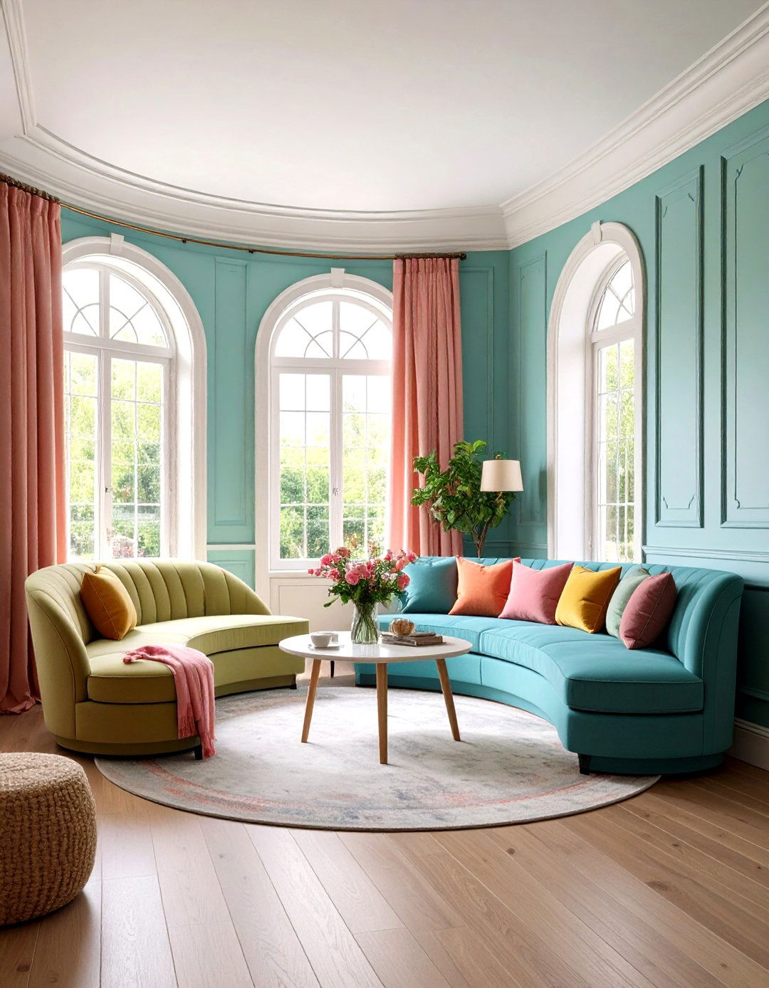 Curved Wainscoting for Bay Windows - 20 Dining Room Wainscoting Ideas