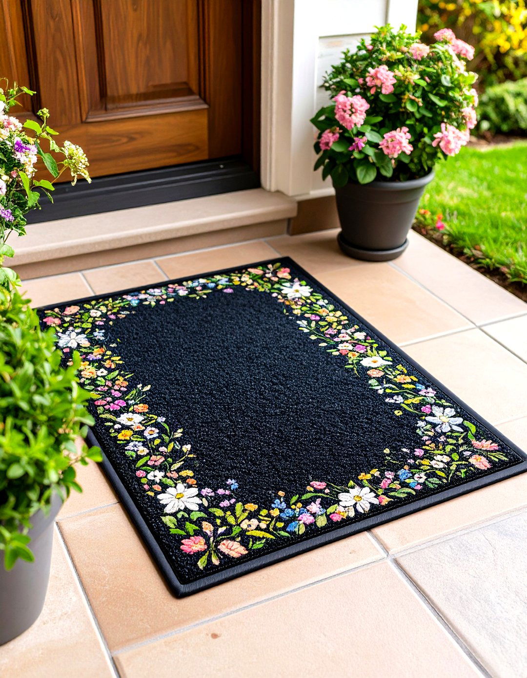 Cushioned Anti Fatigue Front Door Mat Disguised as Decor - 20 Front Door Mat Ideas