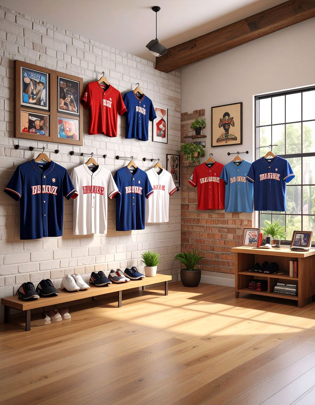Custom Baseball Jersey Gallery Wall - 20 Baseball Room Decor Ideas