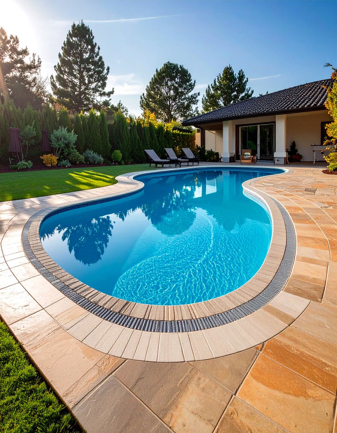 Custom Border Patterns - 20 Stamped Concrete Pool Deck Ideas