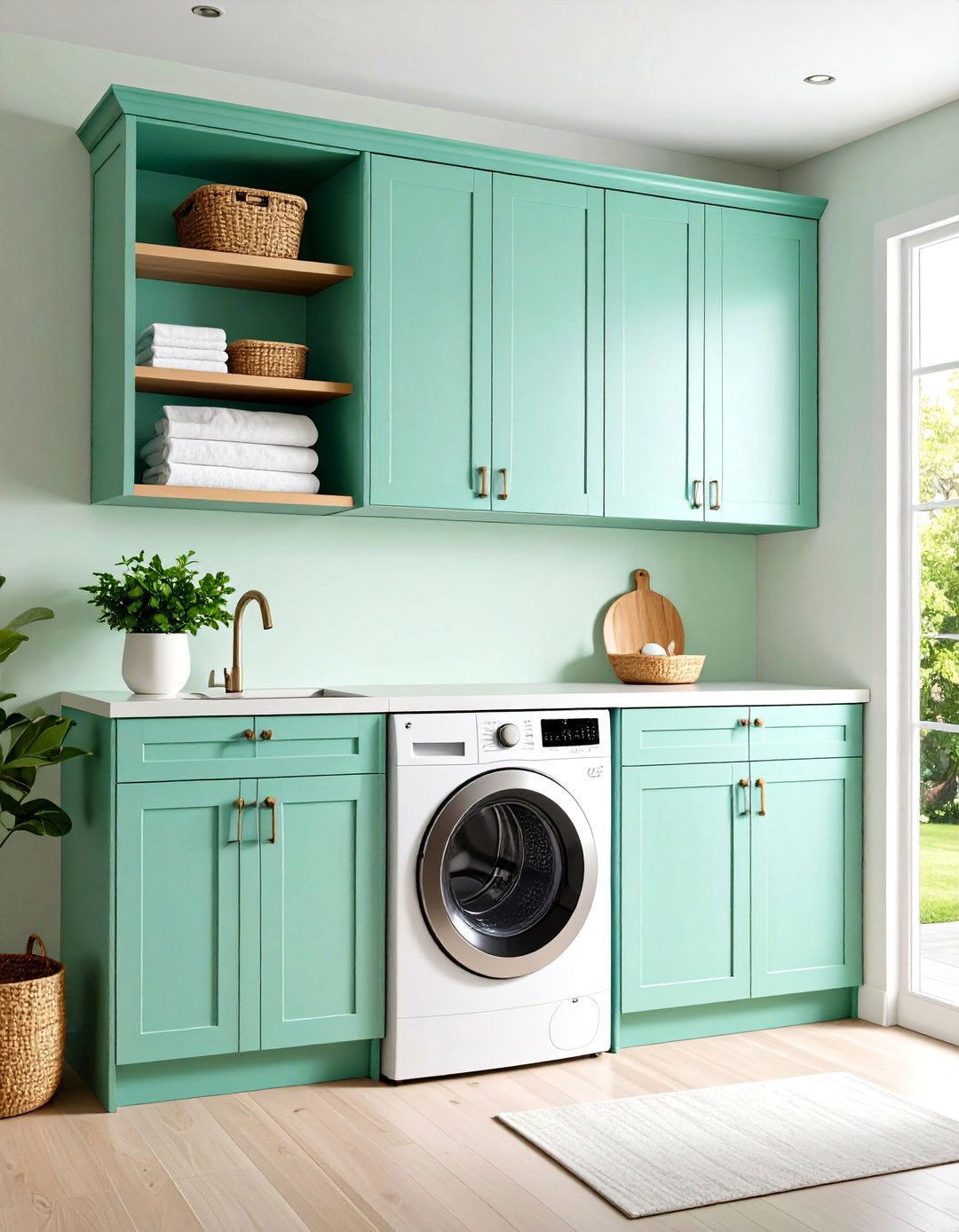 Custom Cabinetry Above Washer - 20 Small Laundry Room Ideas With a Top Load Washing Machine