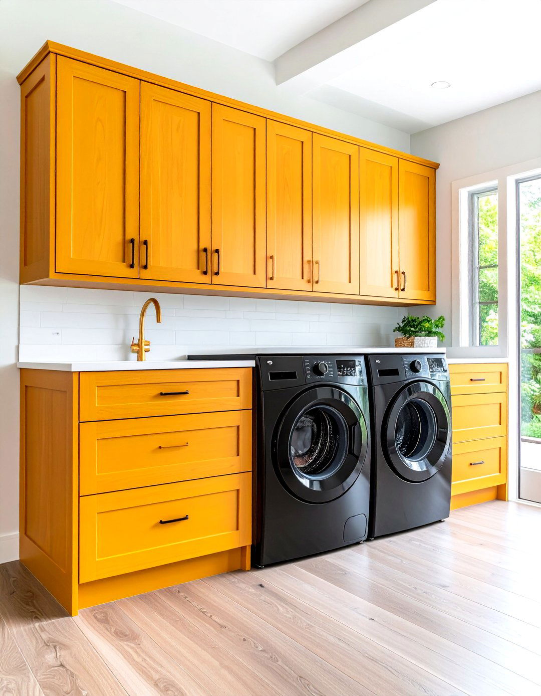 Custom Cabinetry and Hardware - 20 Stackable Laundry Room Ideas