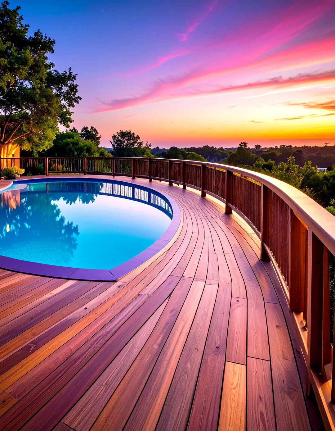 Custom Curved Railings to Follow Pool Shapes - 20 Pool Deck Railing Ideas