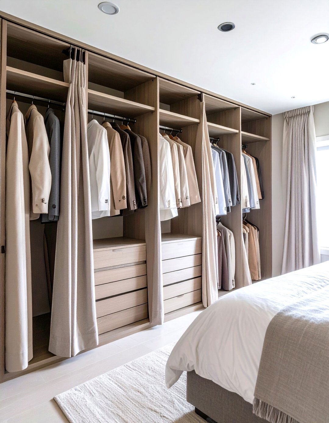 Custom Fit Closet Curtain Perfect Proportions - 20 closet curtain ideas
