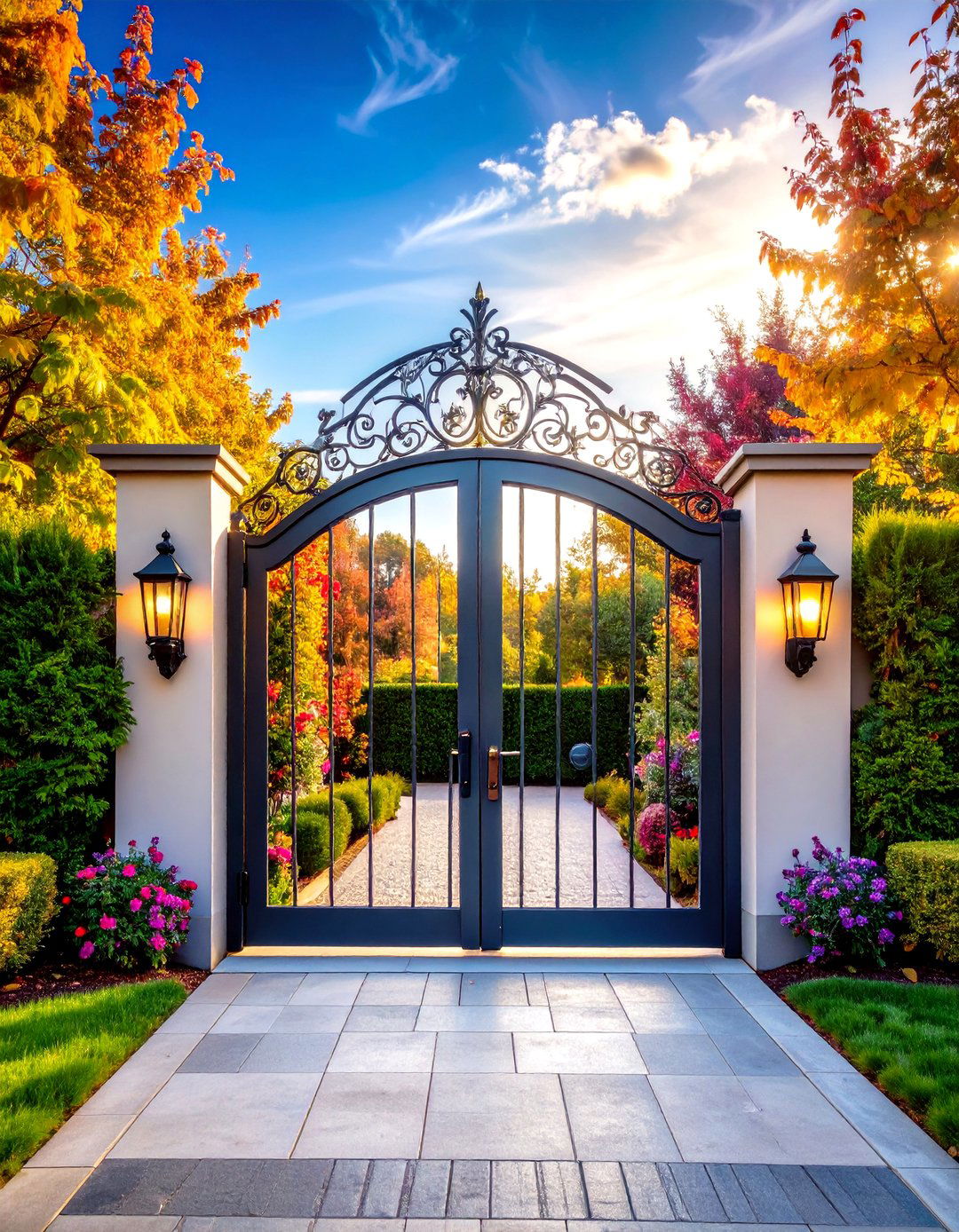 Custom Monogram Metal Garden Gate with Personal Identity - 20 Metal Garden Gate Ideas