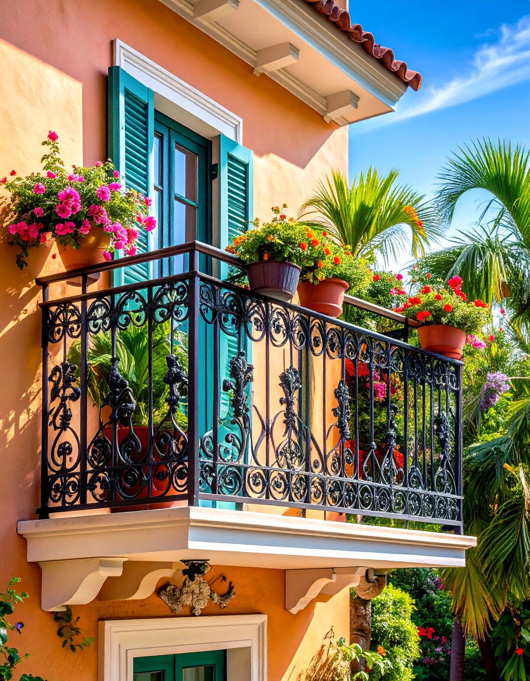 Custom Sculptural Wrought Iron Balcony Railing Design - 20 Wrought Iron Balcony Railing Design Ideas