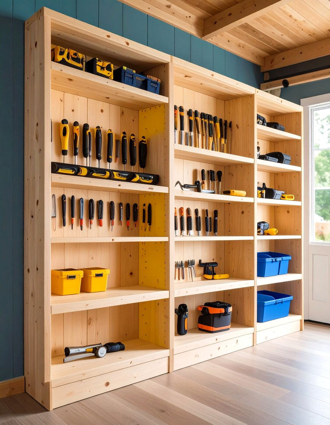 Custom Tool Shelf - 20 Shed Shelving Ideas
