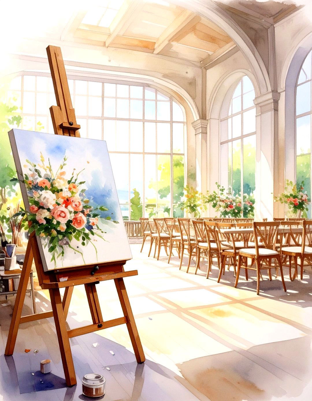 Custom Watercolor of Your Venue - 20 First Wedding Anniversary Gift Ideas
