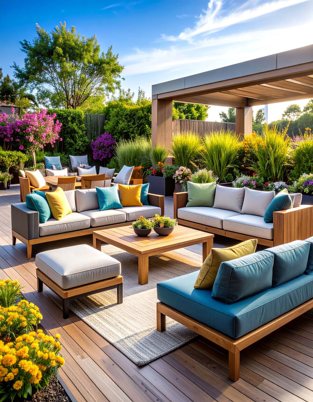 Customizable Outdoor Seating Arrangements - 20 Outdoor Seating Ideas
