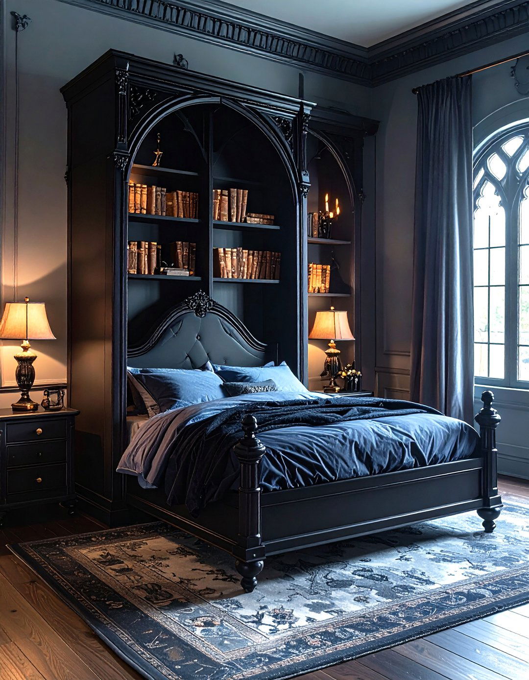 Customized Coffin shaped Bookcases - 20 Vampire Bedroom Ideas