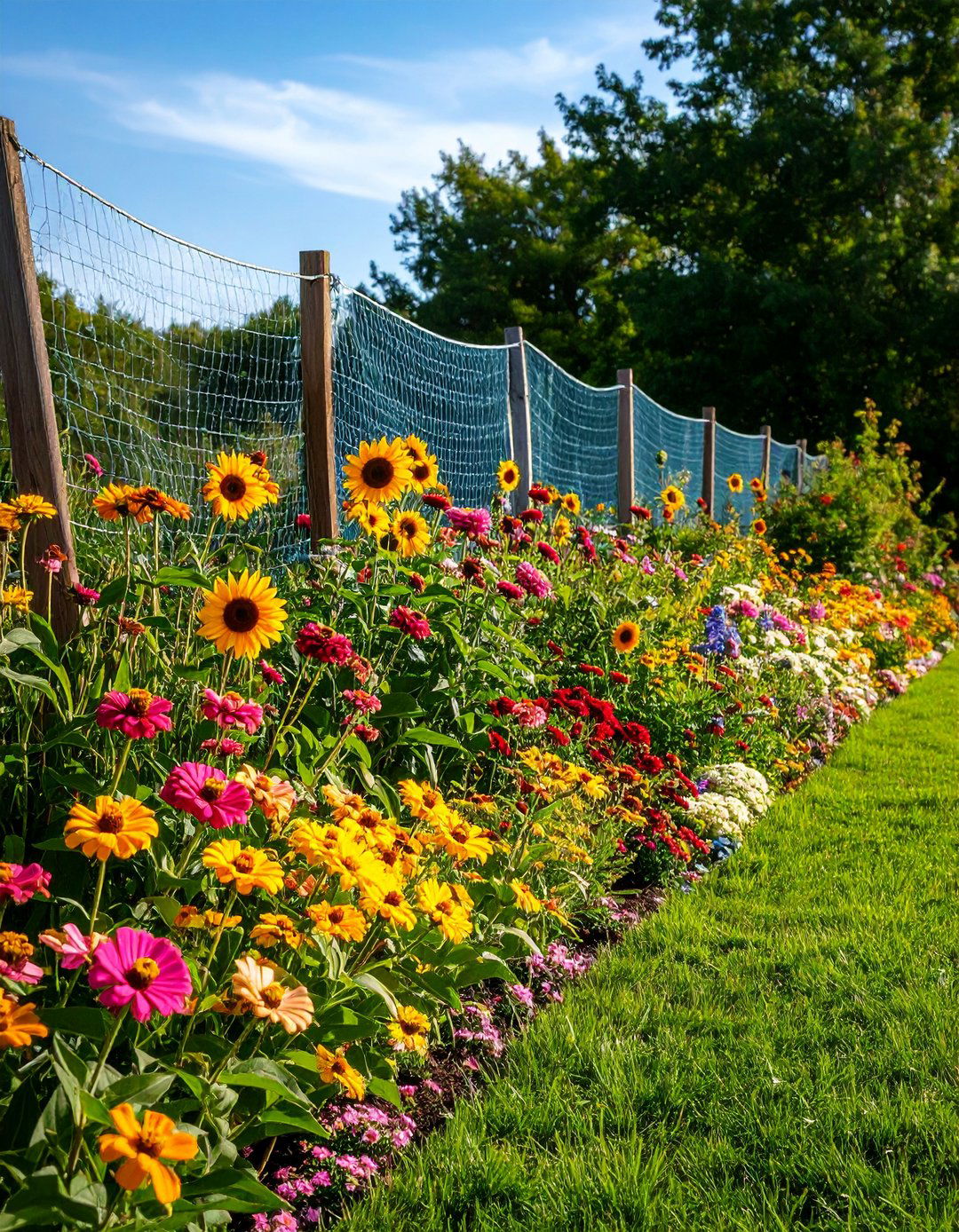 Cut Flower Garden Rows for Bouquets - 20 Flower Garden Ideas