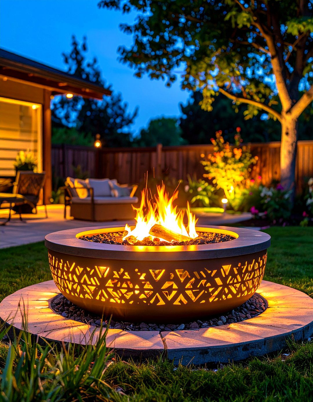 Cut Out Pattern Rim Fire Pit - 20 Truck Rim Fire Pit Ideas