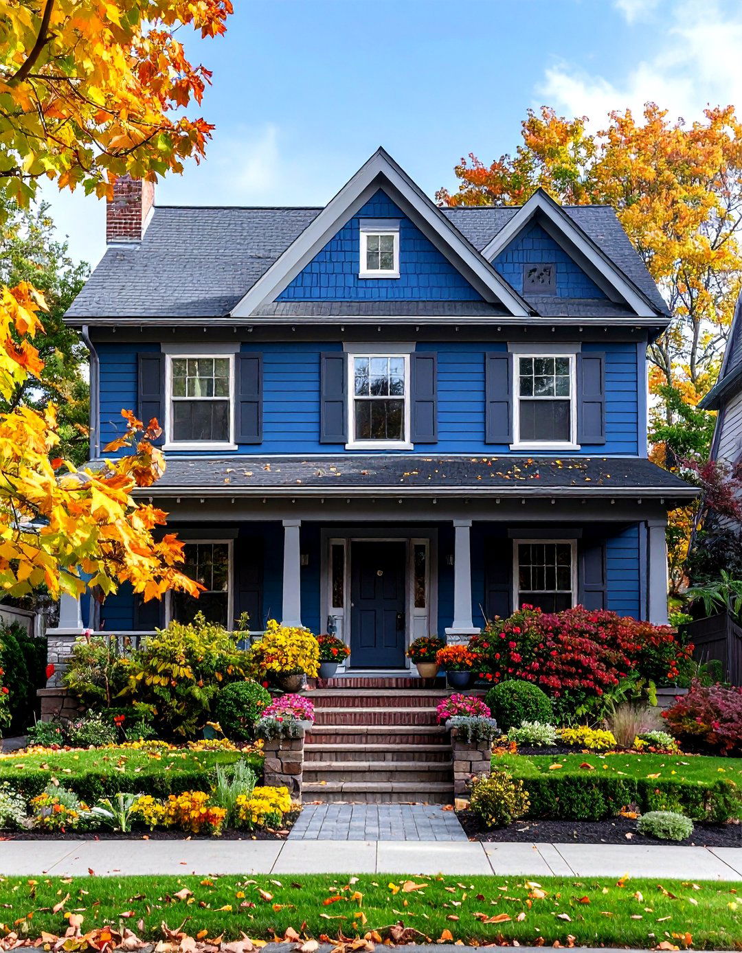 Cyberspace Blue Exterior House Color - 20 Blue Exterior House Colors