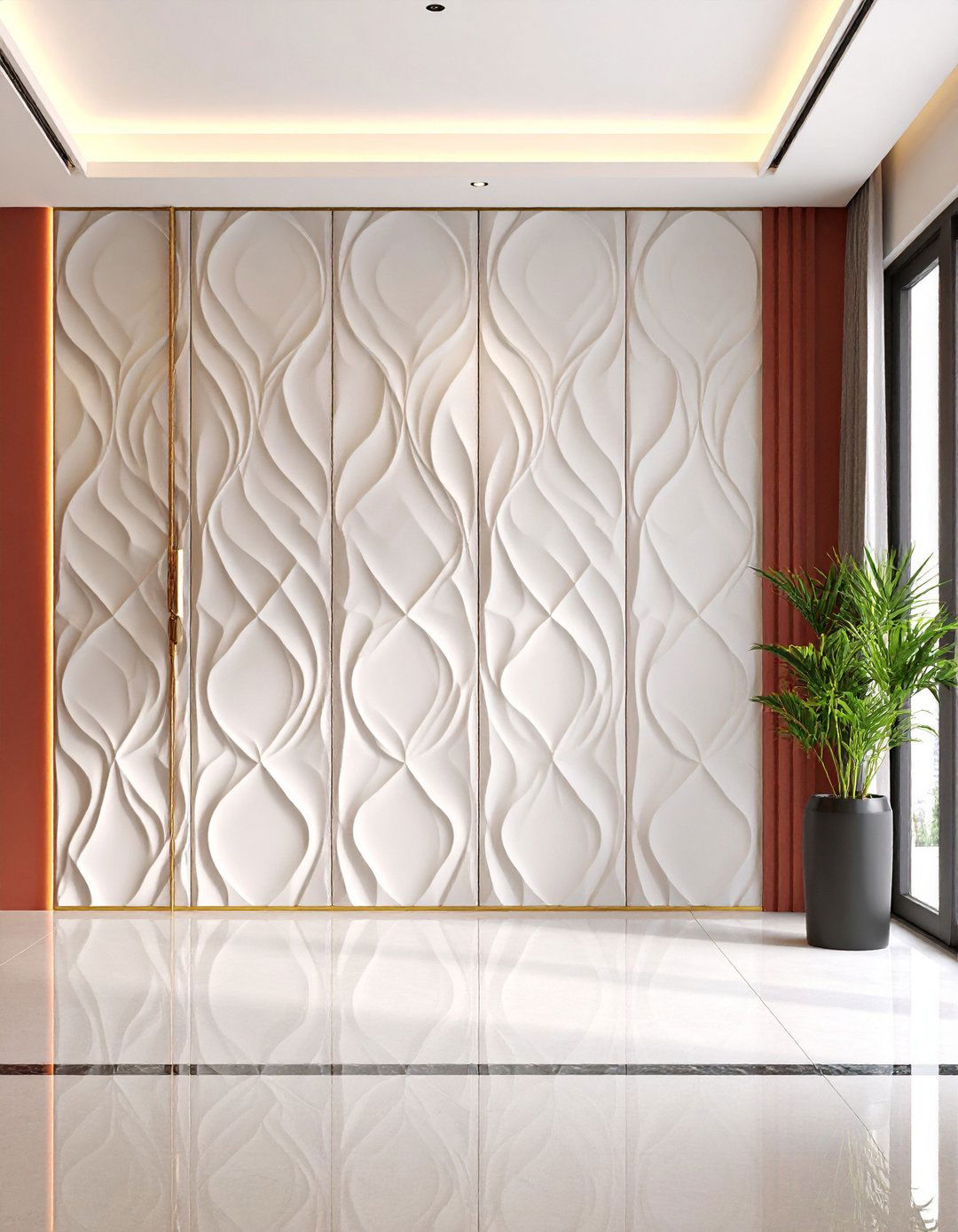 D Architectural Panel Entryway Wall - 20 Entryway Wall Ideas