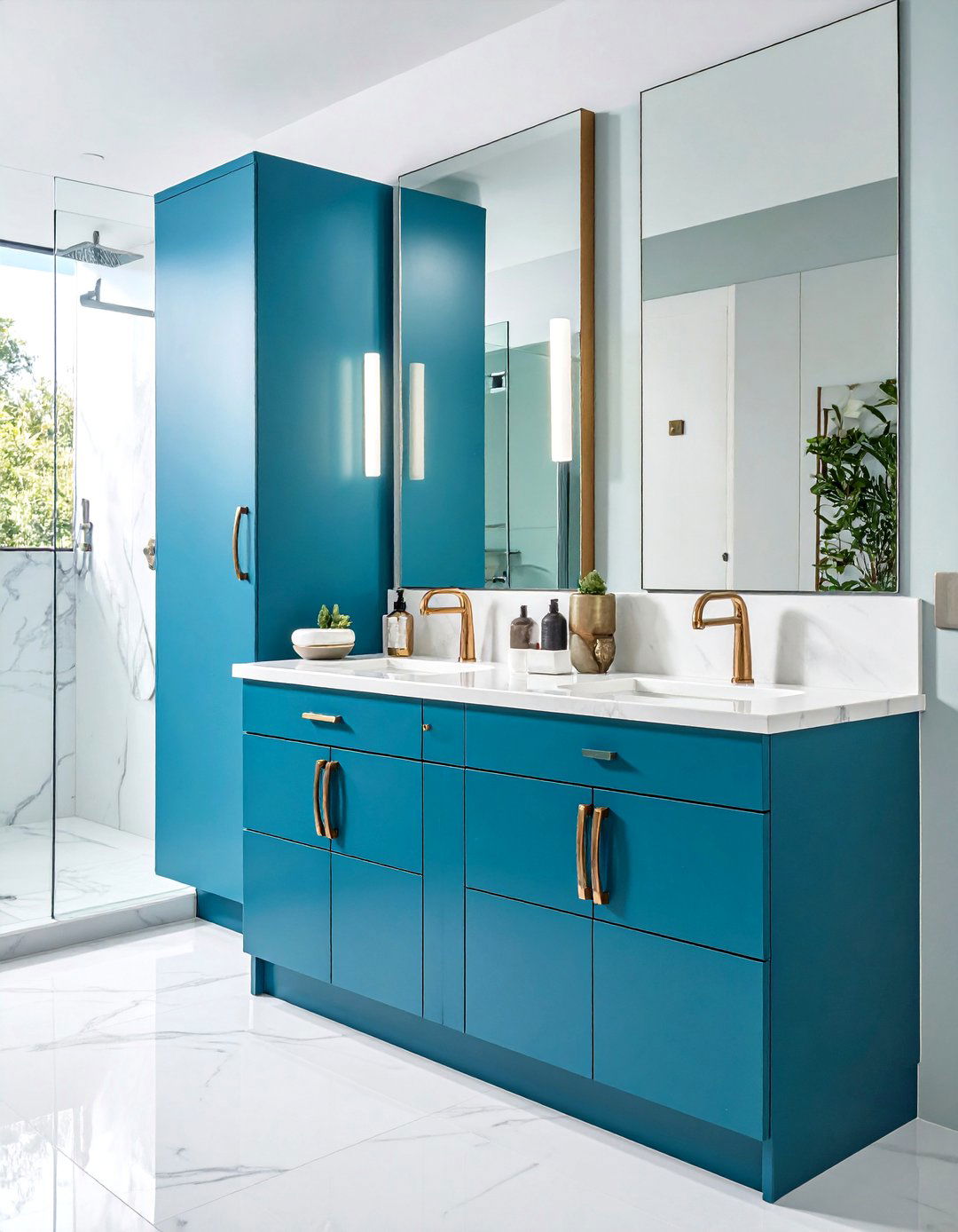 D Shaped Cabinet Pulls Offer an Easy Grip - 20 Handicap Bathroom Ideas
