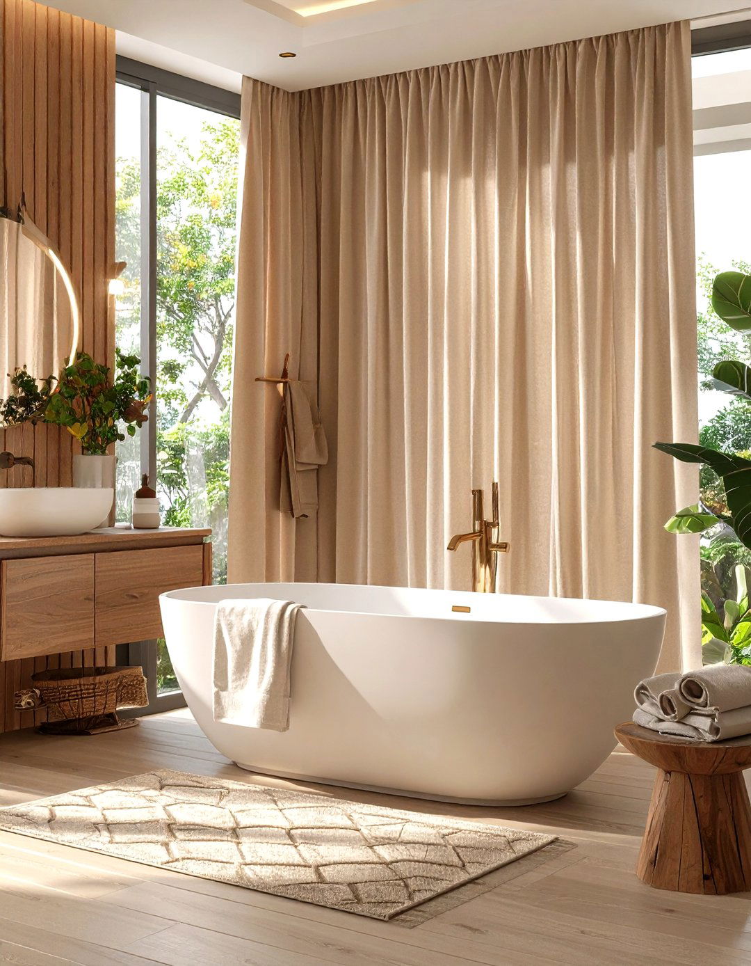 D Textured Fabric Curtains - 20 Shower Curtain Ideas