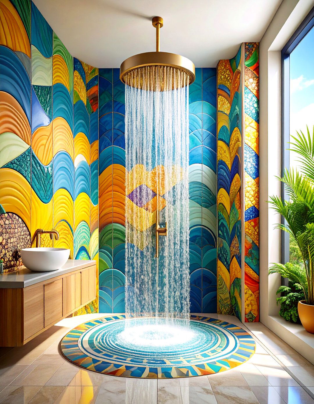 D Textured Tiles - 20 Walk-in Shower Tile Ideas