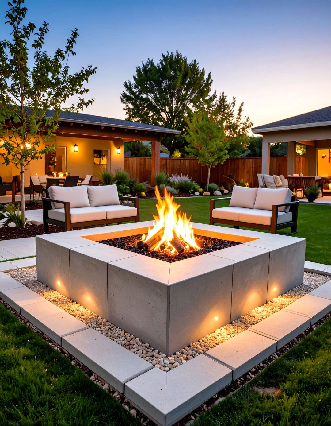 DIY Concrete Block Wood Burning Fire Pit - 20 Wood Burning Fire Pit Ideas