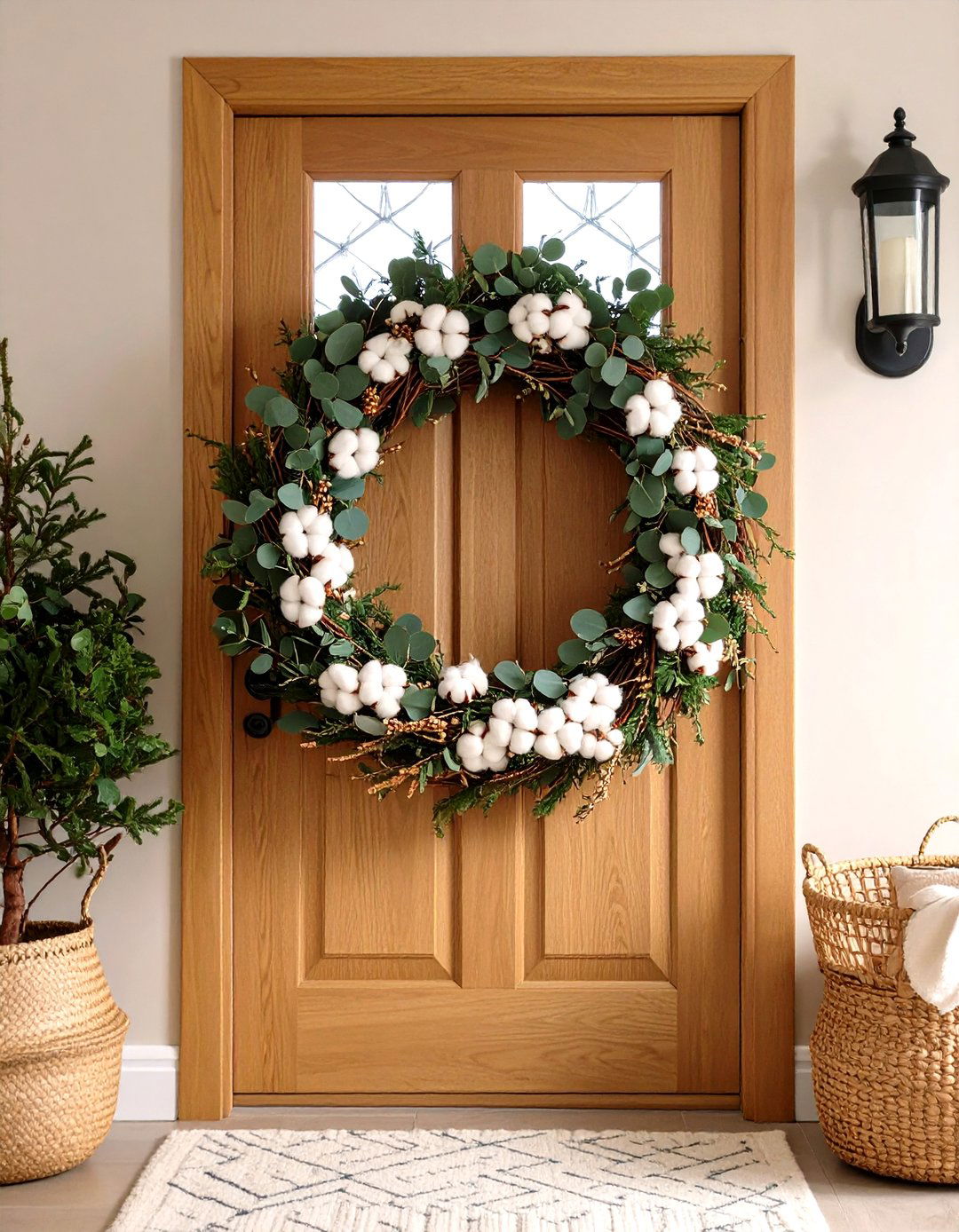 DIY Cotton Boll Wreath All Year Long - 20 Farmhouse Wall Decor Ideas