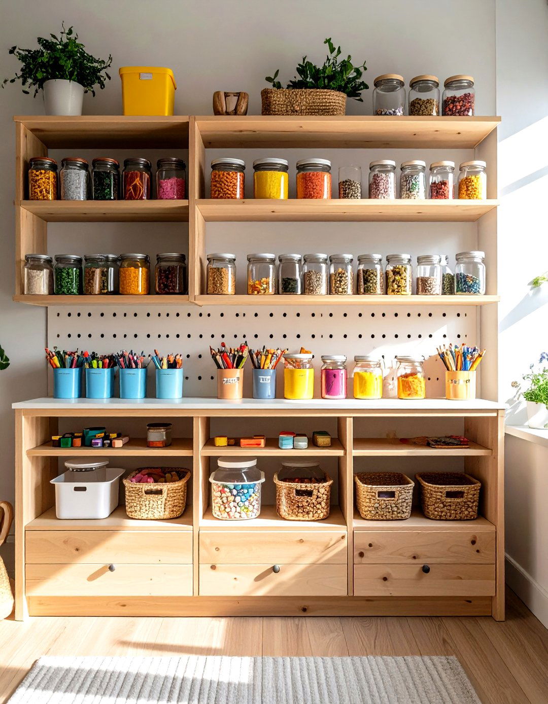 DIY Craft Stations - 20 Shared Kids' Room Design Ideas