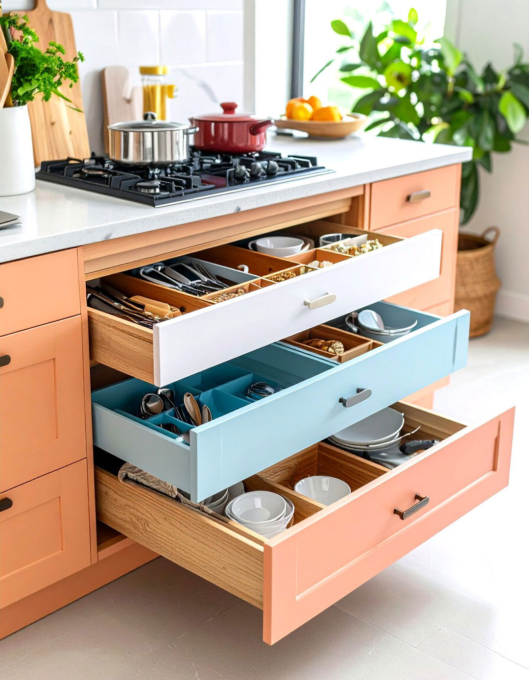 DIY Custom Drawer Organizer Pots and Pans Storage - 20 Pots and Pans Storage Ideas