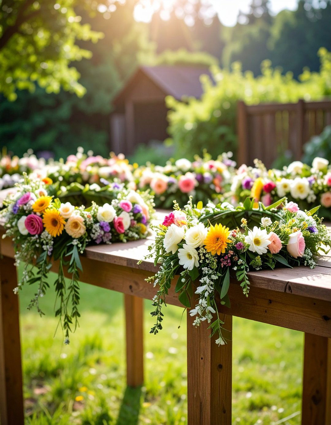 DIY Flower Crown Stations to Engage Garden Wedding Guests - 20 Garden Wedding Ideas