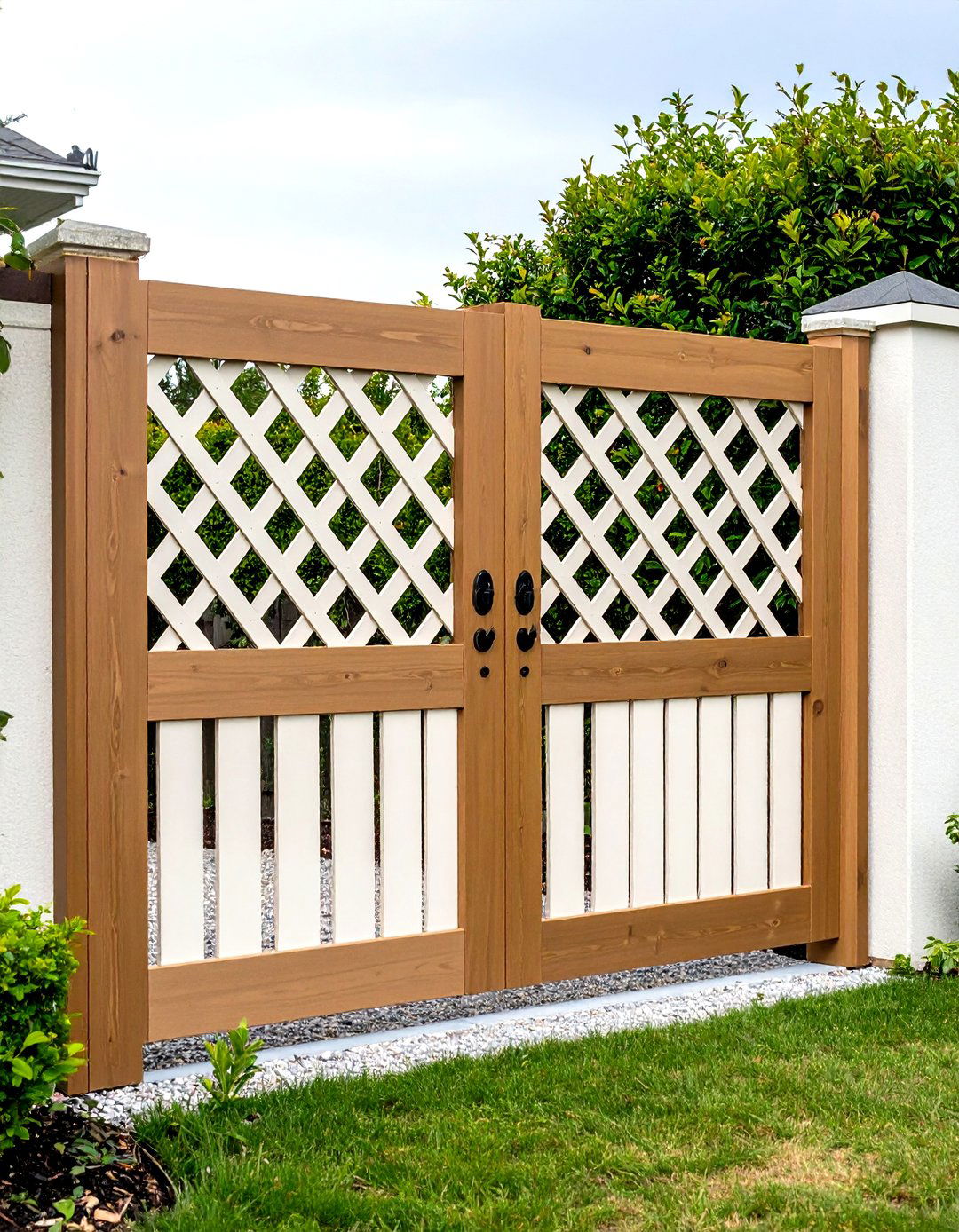 DIY Lattice Fence Gate Accent on a Budget - 20 Fence Gate Ideas