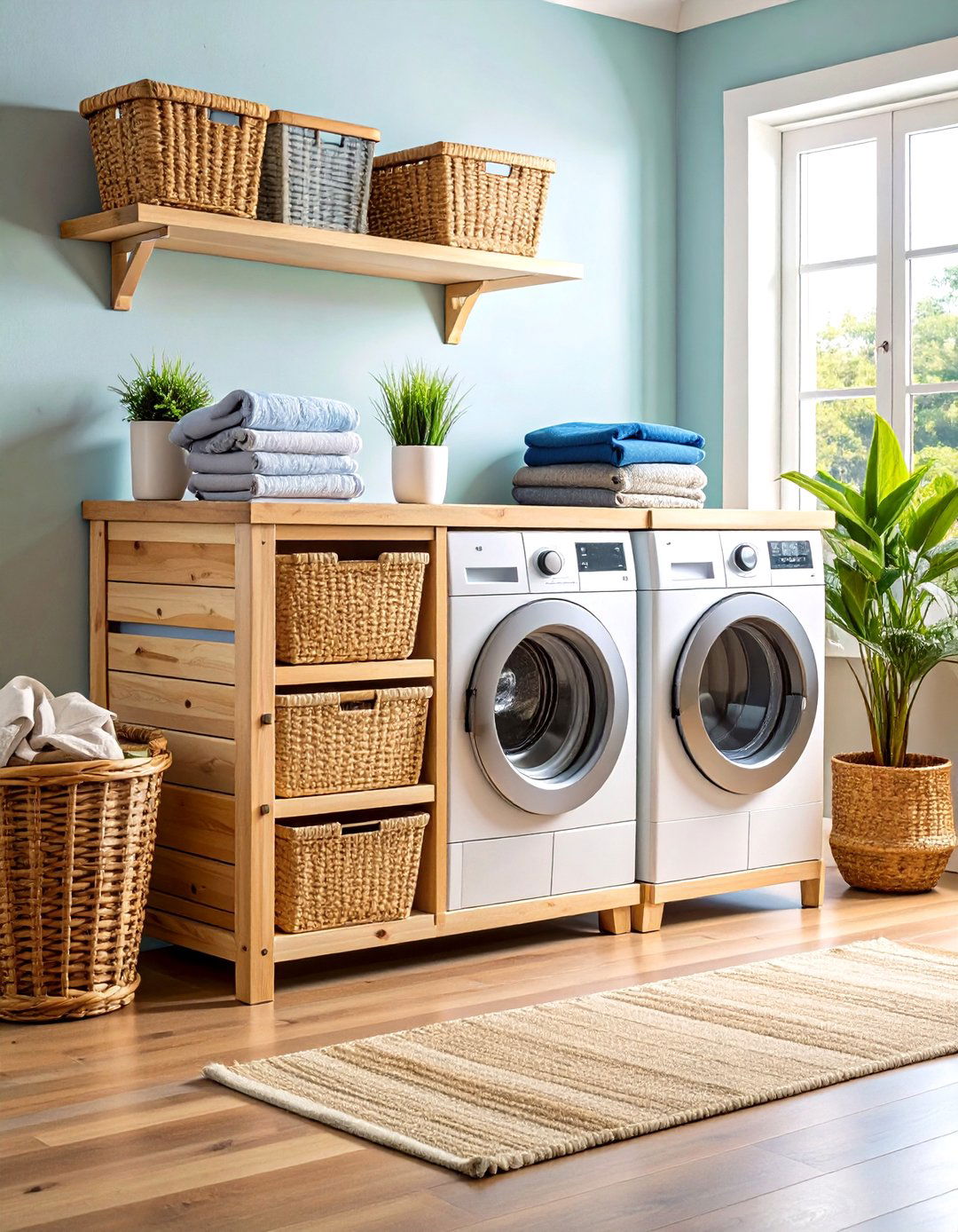 DIY Laundry Basket Dresser with Sliding Compartments - 20 Laundry Basket Storage Ideas