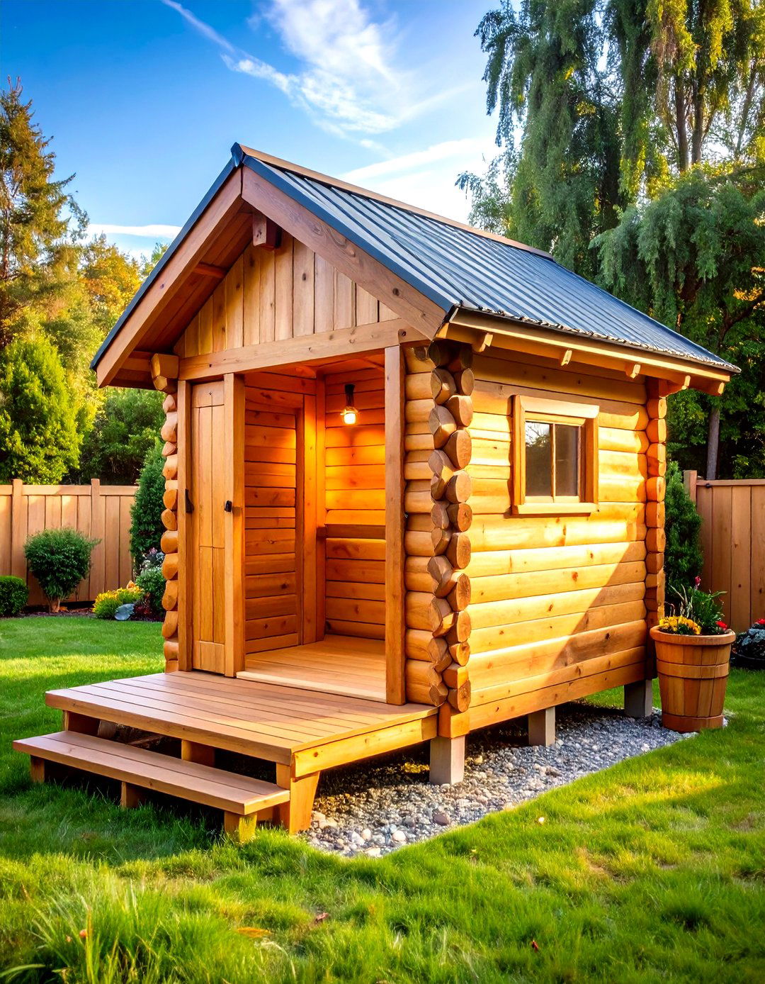 DIY Log Cabin Style Outdoor Sauna - 20 Outdoor Sauna Ideas