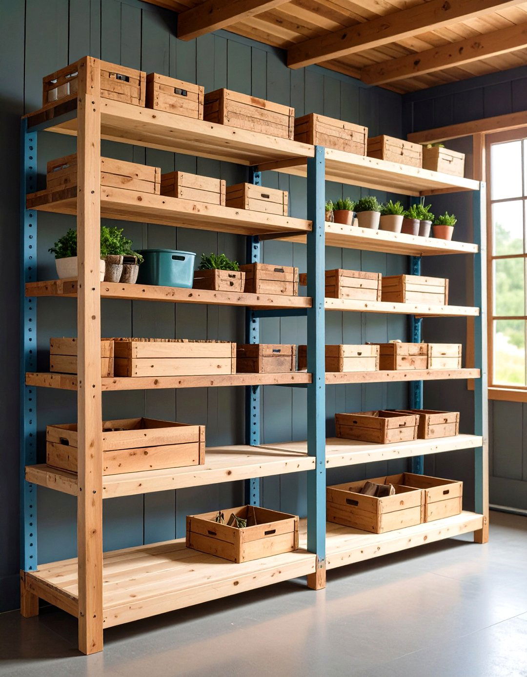 DIY Lumber Shelf - 20 Shed Shelving Ideas