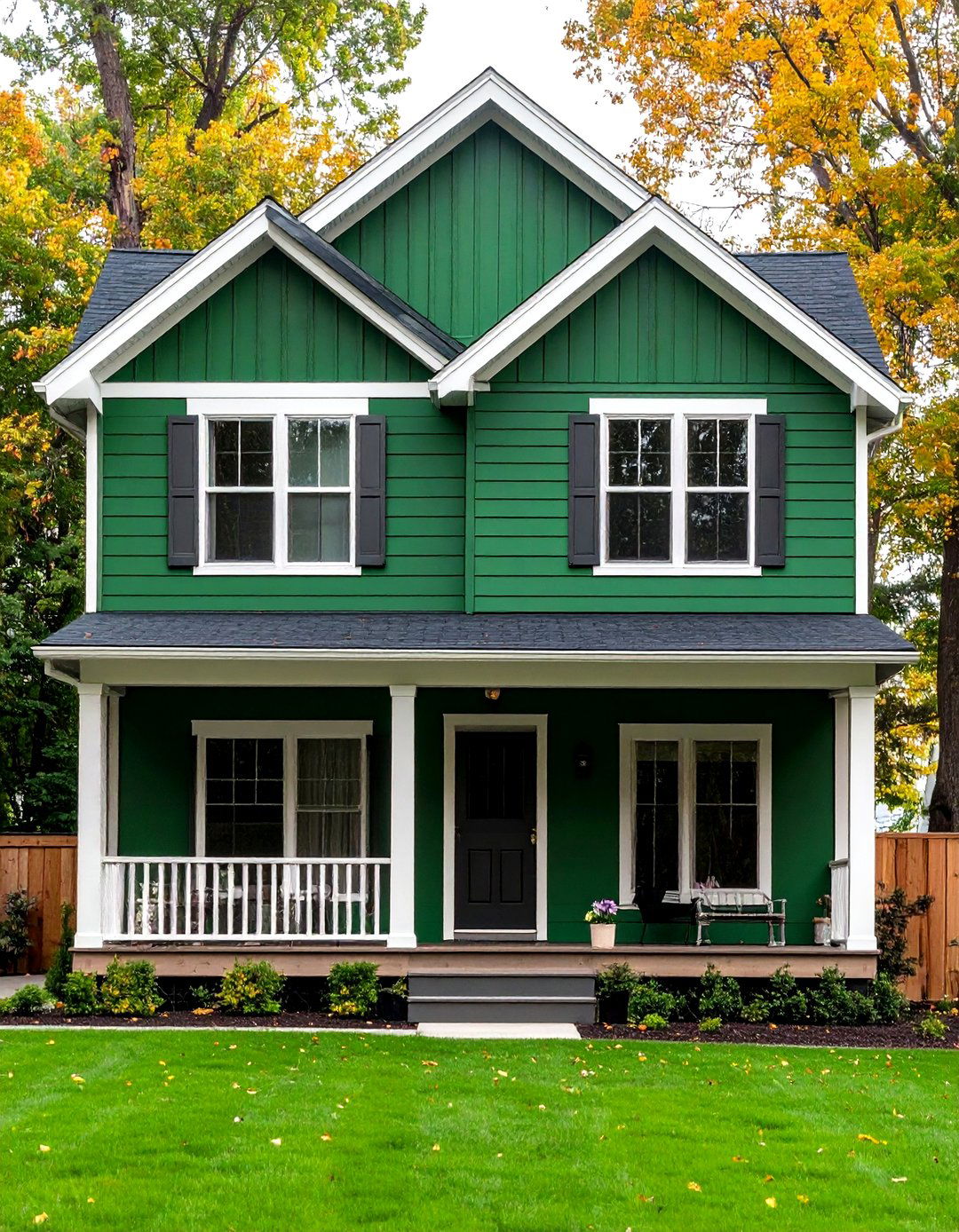 DIY Paint Selection Workflow - 20 Forest Green House With Black Trim