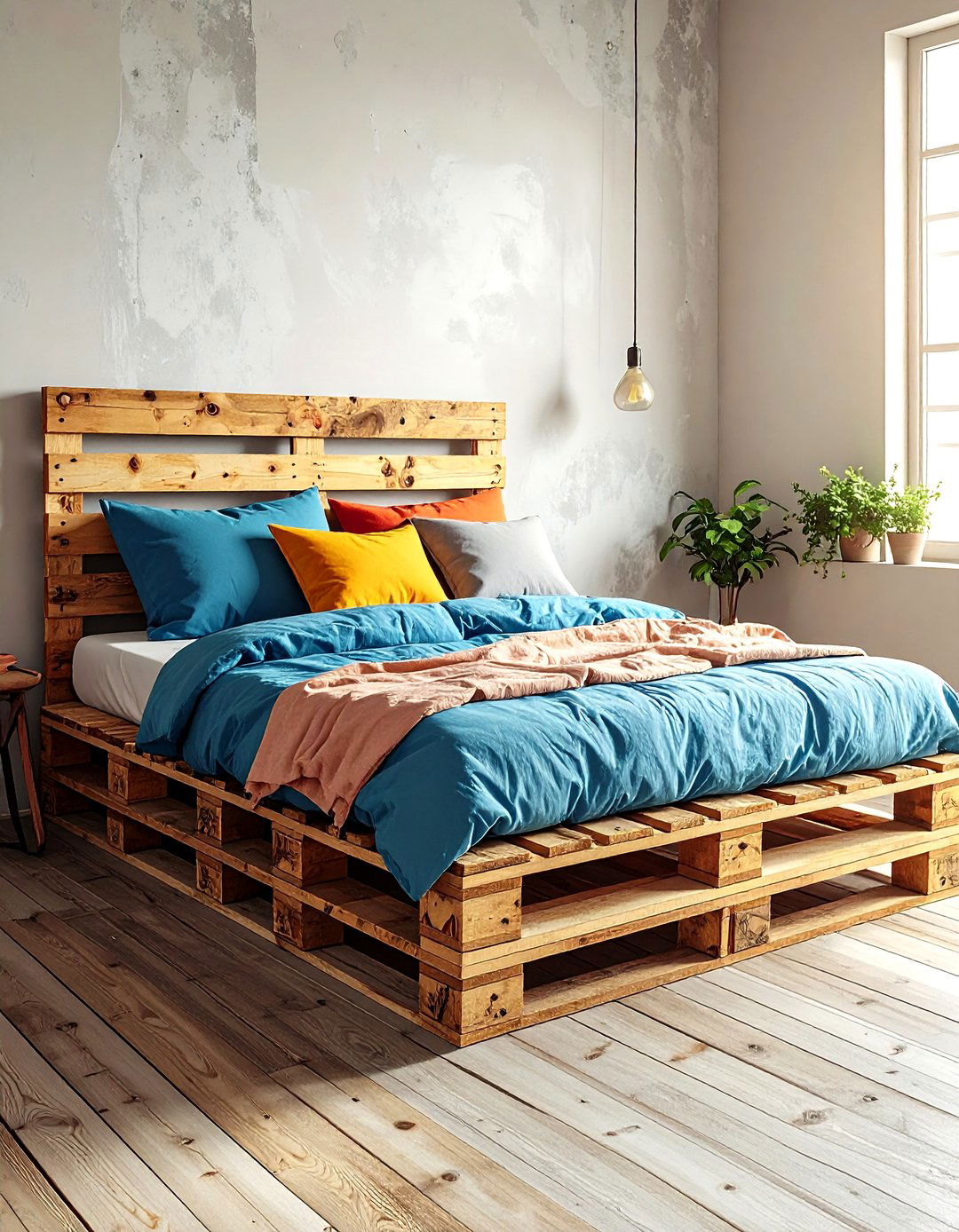 DIY Pallet Bed Platform for Grunge Room Decor - 20 Grunge Aesthetic Room Decor Ideas