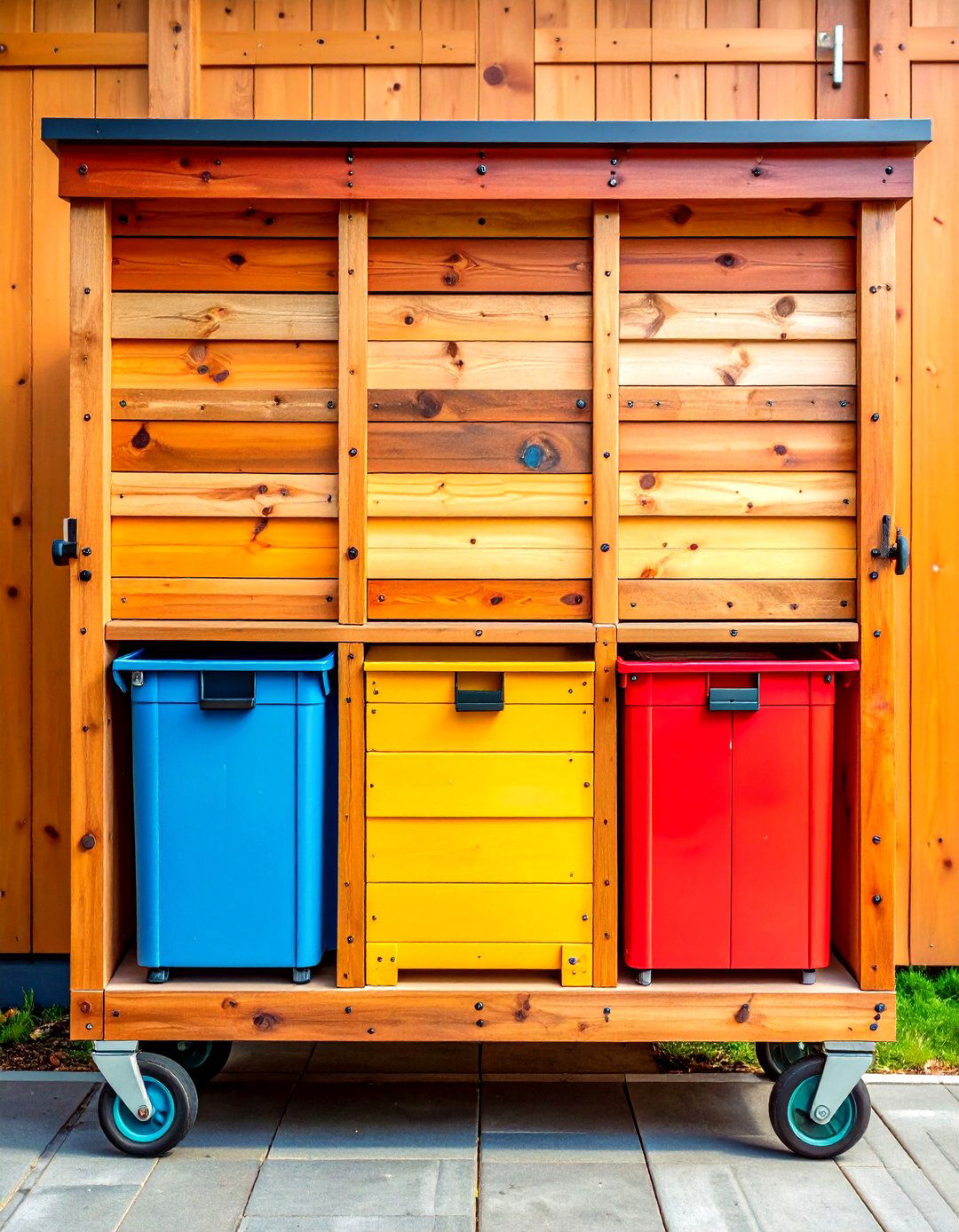 DIY Pallet Screen on a Weekend Budget - 20 Garbage Can Storage Ideas